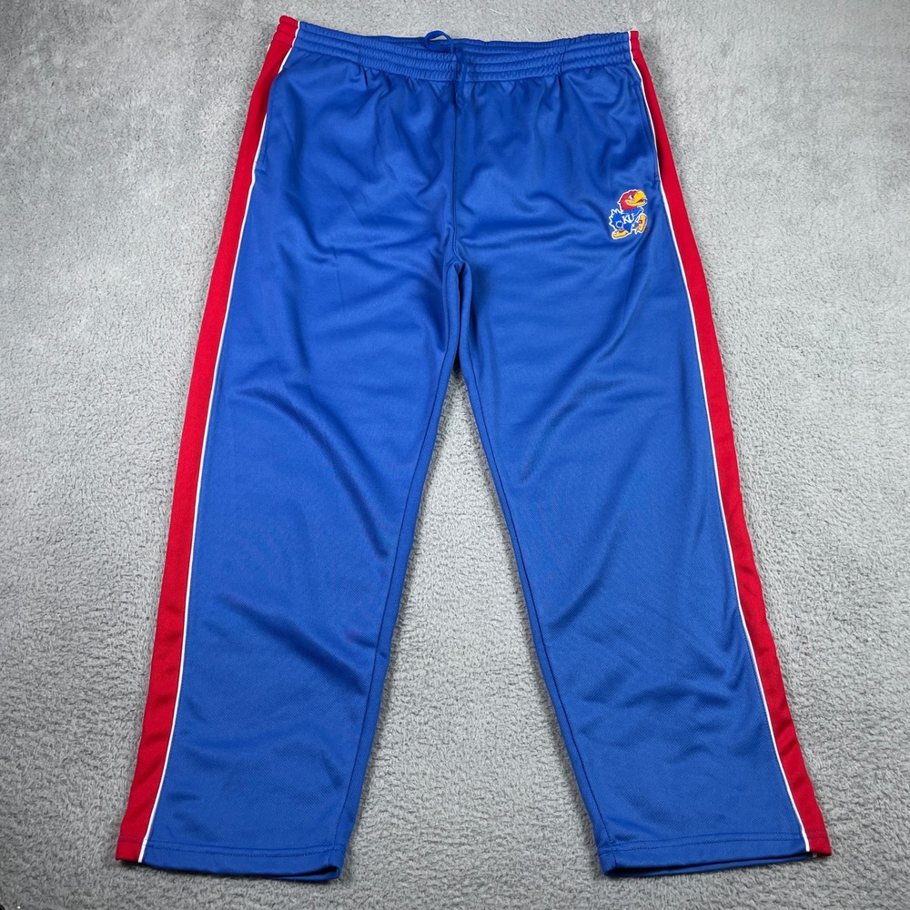 Kansas Jayhawks Track Pants‎ Mens XL Blue Basketball Warm Up NCAA